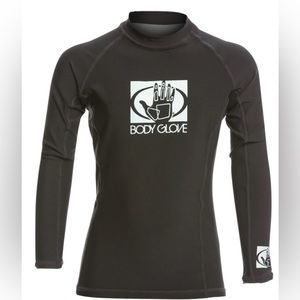 Body Glove Basic Youth Long Sleeve Rashguard Black Size Small New